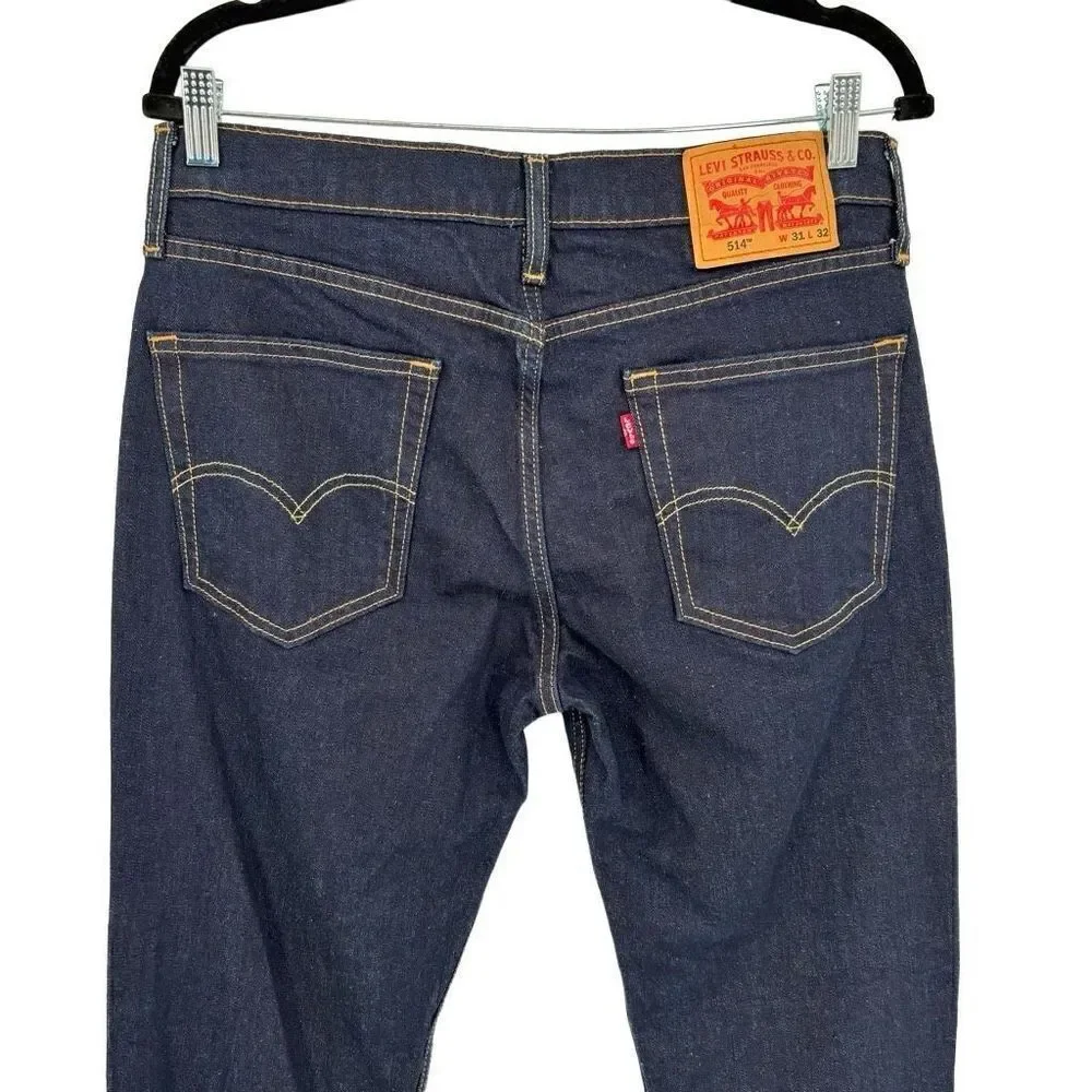 Levi’s Men’s 514 Straight Leg‎ Jeans Dark Wash Size 31X32